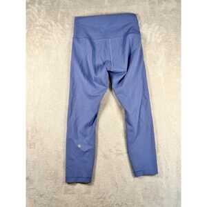 Lululemon Wunder Train High Rise Crop 23" Size 8 Blue Athletic Yoga Pilates Gym